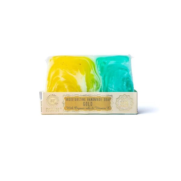 Naturlig handgjord tvål Gold, 80g - Bild 2