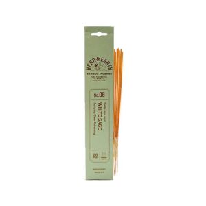 Nippon Kodo rökelse, Vit salvia, Herb & Earth, 8 g