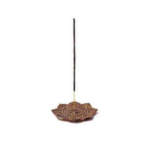 Rökelsehållare koppar-finish Lotus, 10 cm