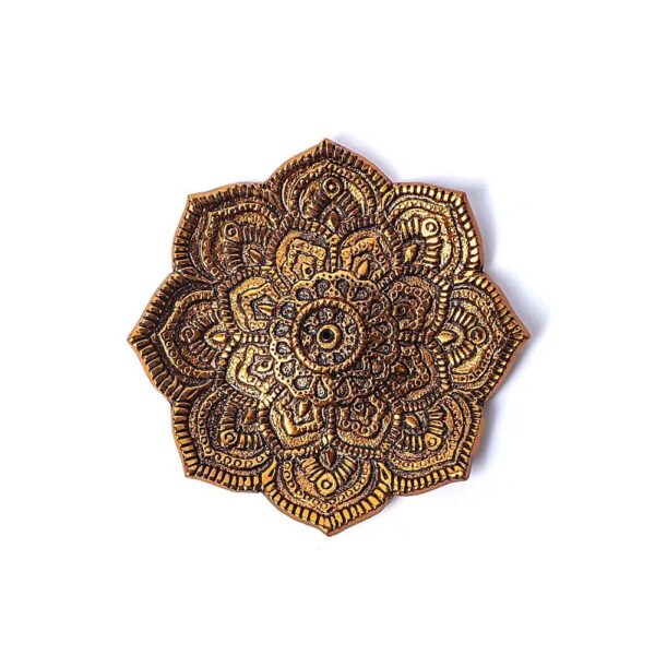 Rökelsehållare koppar-finish Lotus, 10 cm - Bild 2