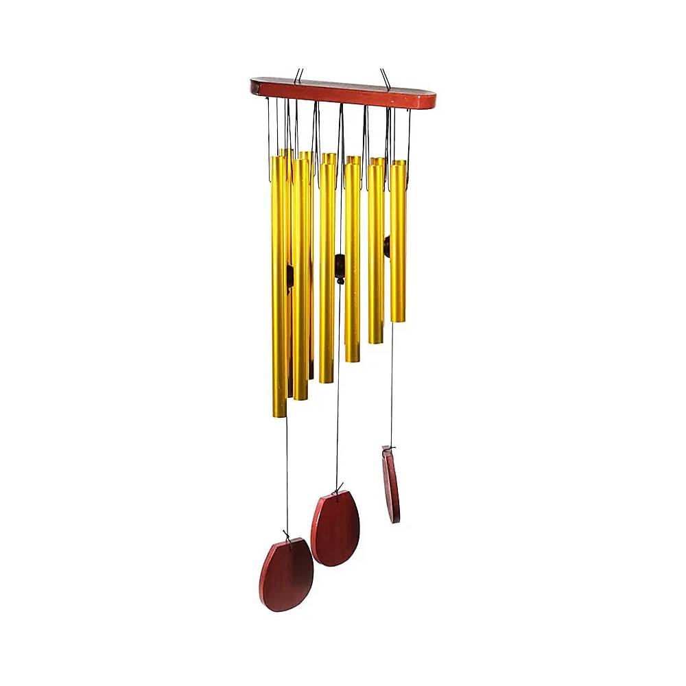 Vindspel med 12 ihåliga rör och 3 vindfångare, 70 cm