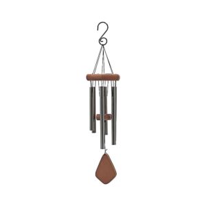 Vindspel sex klockor med naturligt trä, 50 cm
