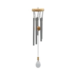 Vindspel rund fem klockor träkristallvindfångare, 48 cm