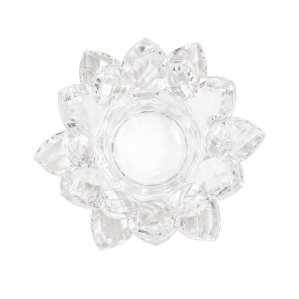 Lotusblomma för värmeljus, kristall M, 4,5x11 cm - Bild 2