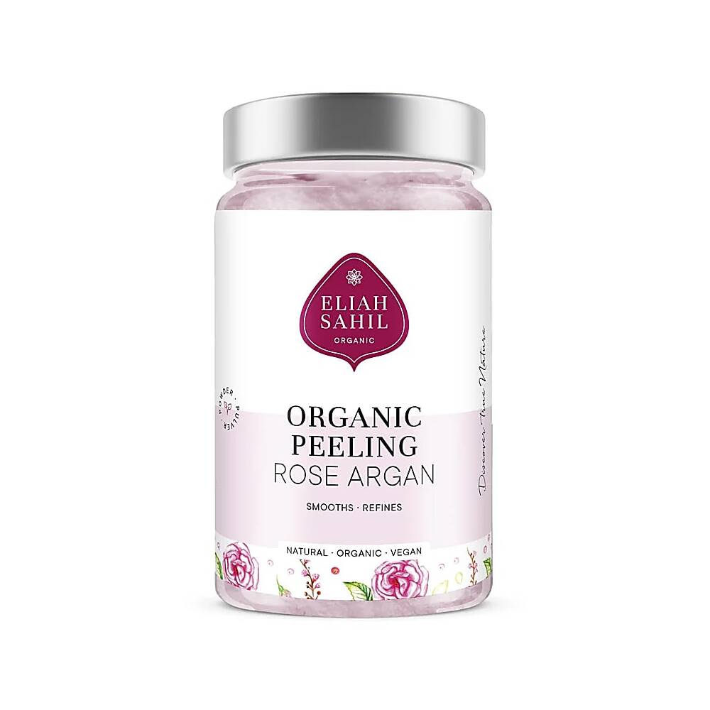 Body Peeling Ros Argan ekologisk Eliah Sahil -- 256 g