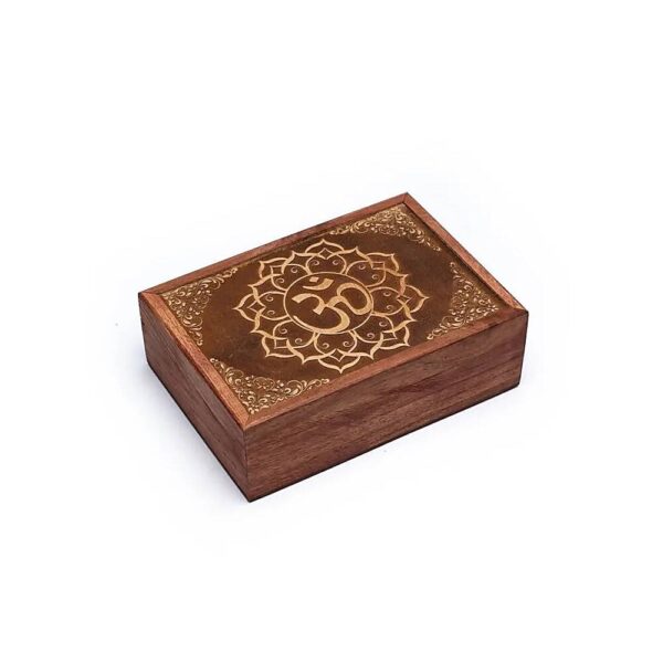Tarotskrin Aum trä, 17,5x13x6,5 cm