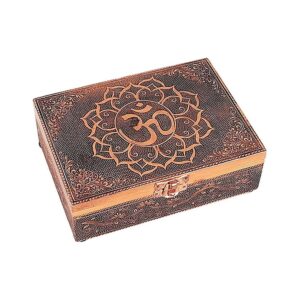 Tarotskrin Aum kopparfärgad, 18x13x6 cm
