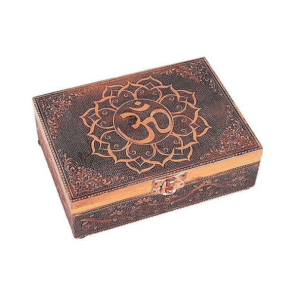 Tarotskrin Aum kopparfärgad, 18x13x6 cm