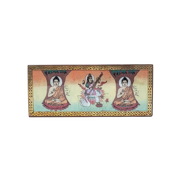 Tarot- eller smyckeskrin Buddha och Saraswati, 26x11cm - Bild 2
