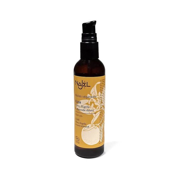 Najel hudvård tre oljor elixir ekologiskt -- 125 ml