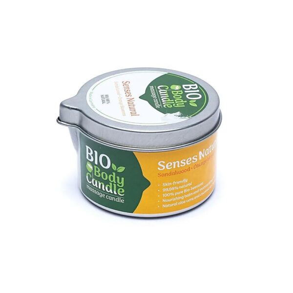 Organiskt massageljus sandelträ och apelsinblomma, 100ml - Bild 2