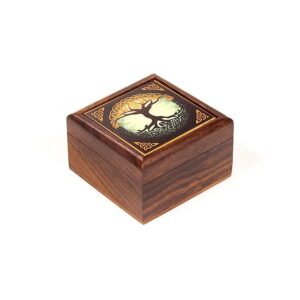 Juvelskrin livets träd, 6,5x6,5x3,5 cm