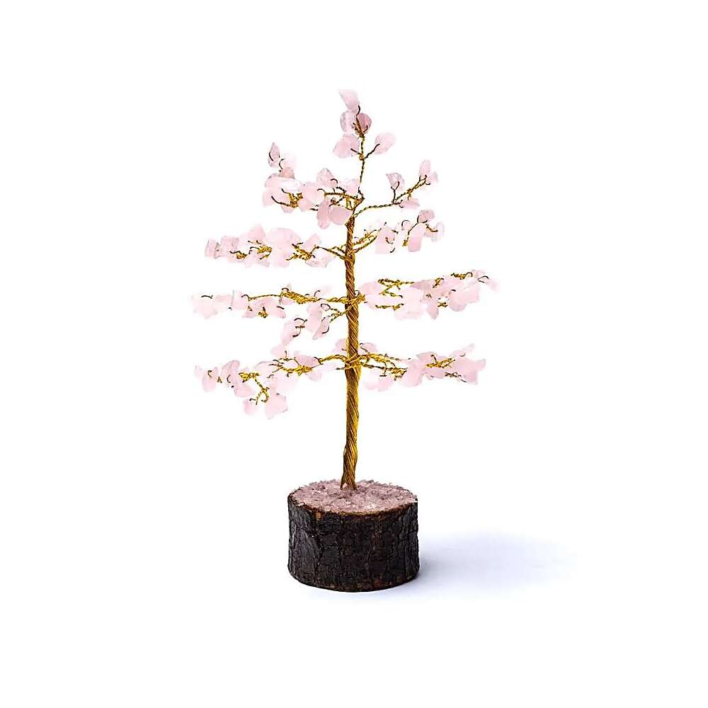 Kristallträd rosenkvarts, ±18cm