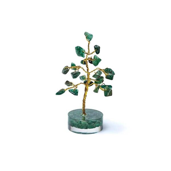 Kristallträd grön aventurin, ±8cm