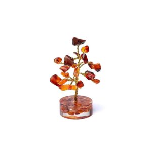 Kristallträd karneol, ±8cm