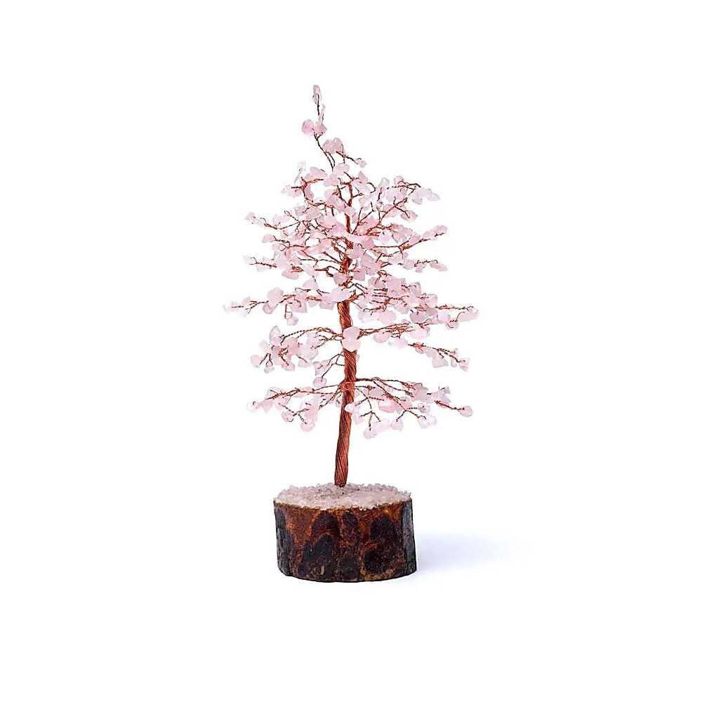 Kristallträd rosenkvarts, ±23cm