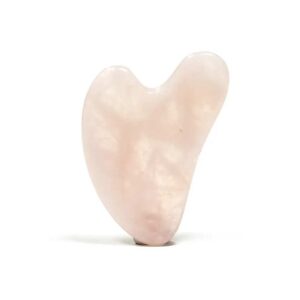 Rosenkvarts gua sha massagesten, 45 g; 8 cm