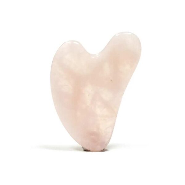 Rosenkvarts gua sha massagesten, 45 g; 8 cm