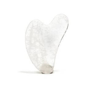 Klar kvarts gua sha massagesten, 40g; 8 cm