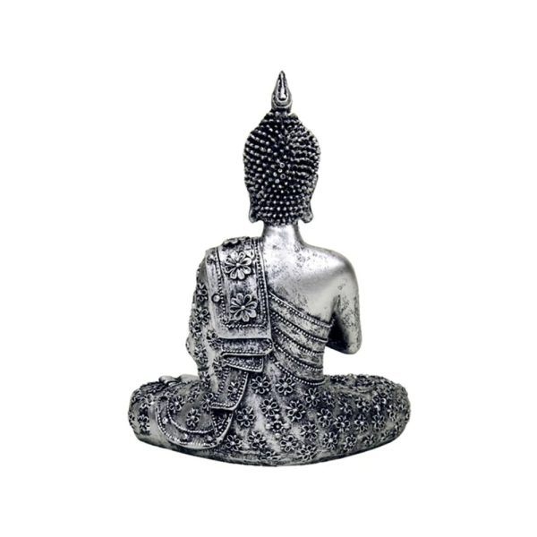 Buddha med ljushållare silverfärgad, 326 g; 20,5 cm - Bild 2