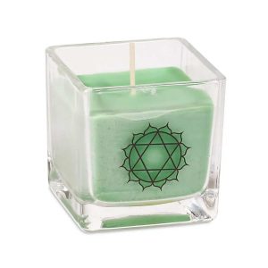 Doftljus med rapsvax 4:e chakrat, ±260 g; 6x6x6 cm