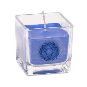 Doftljus med rapsvax 5:e chakrat, ±260 g; 6x6x6 cm