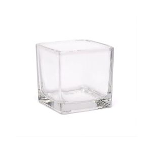 Kvadratiskt återvunnet glas, 6x6x6 cm