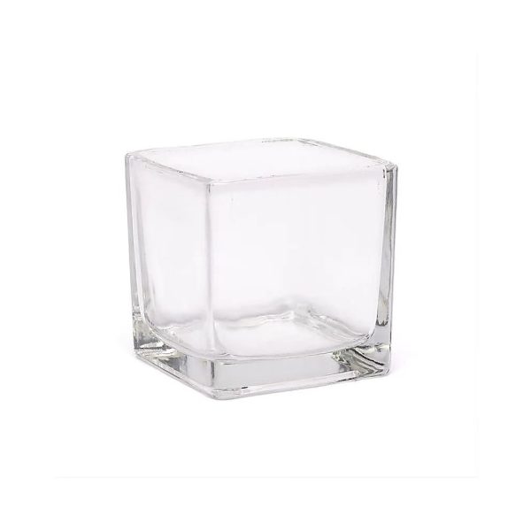 Kvadratiskt återvunnet glas, 6x6x6 cm