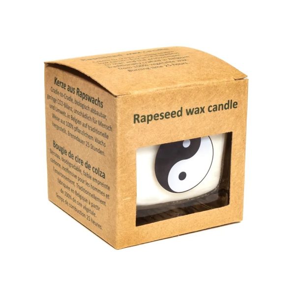 Doftljus med rapsvax Yin Yang, lavendel, ylang-ylang, apelsin, ±260 g; 6x6x6 cm - Bild 2