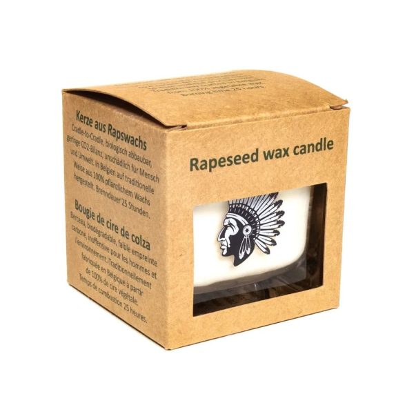 Doftljus med rapsvax Vit salvia, ±260 g; 6x6x6 cm - Bild 2