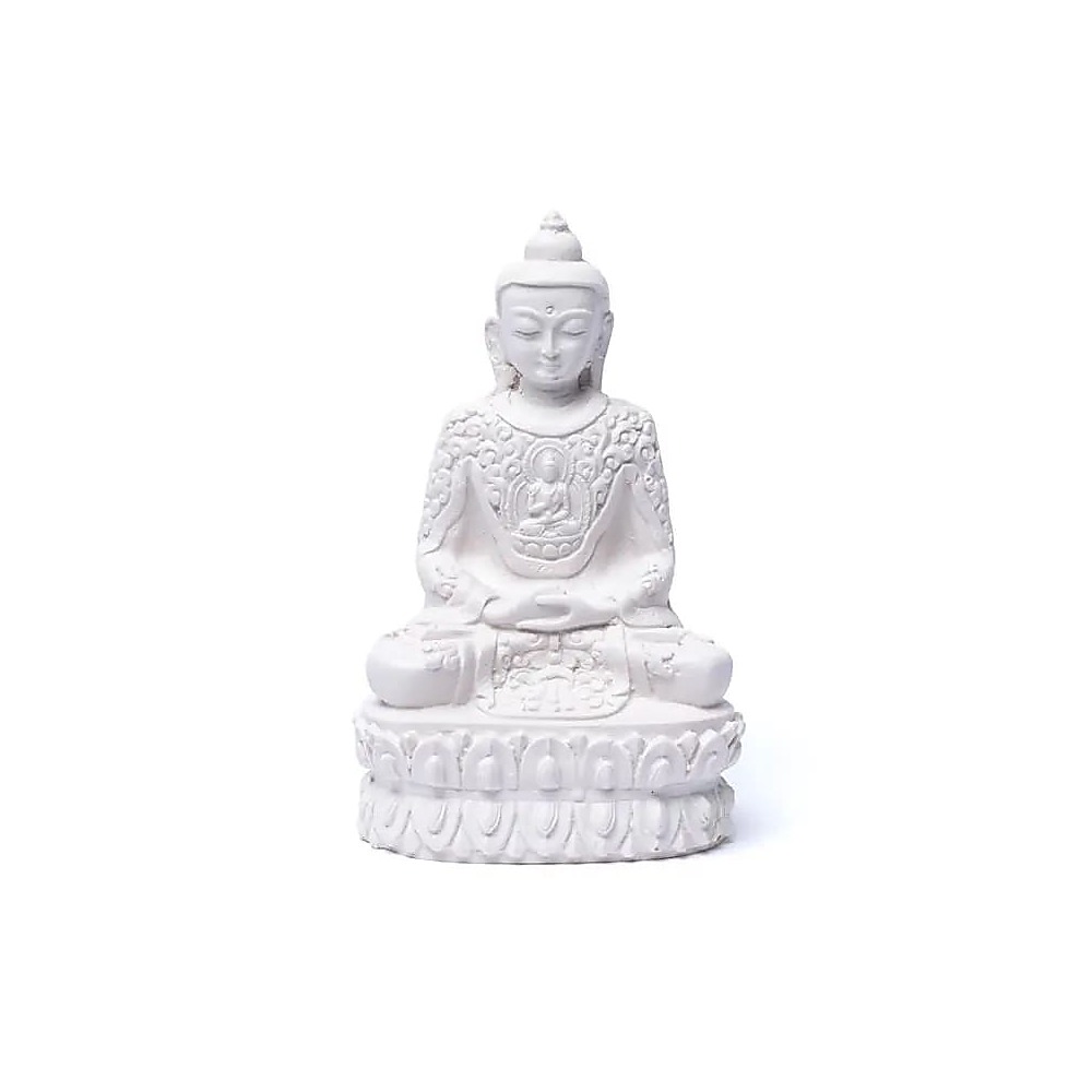 Amithaba Buddha i vit, 13 cm