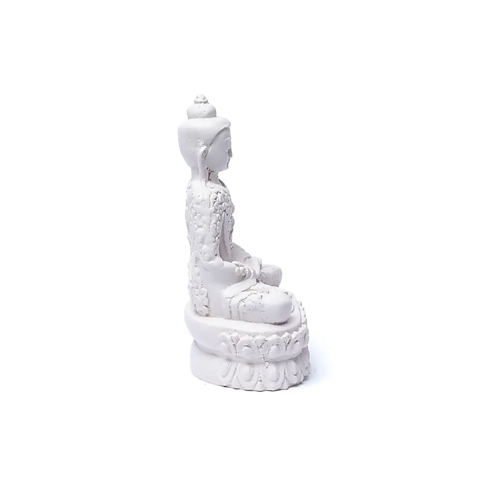 Amithaba Buddha i vit, 13 cm - Bild 3