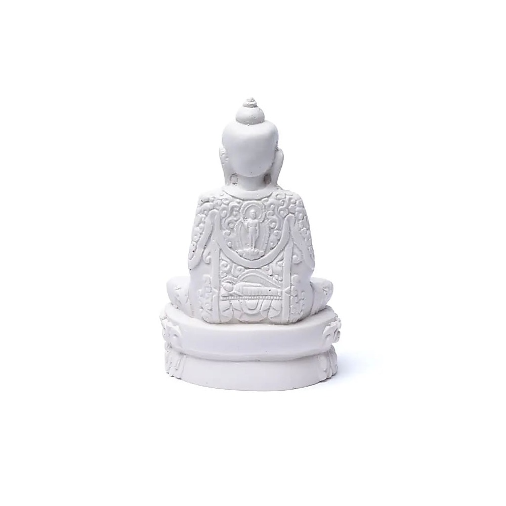 Amithaba Buddha i vit, 13 cm - Bild 2