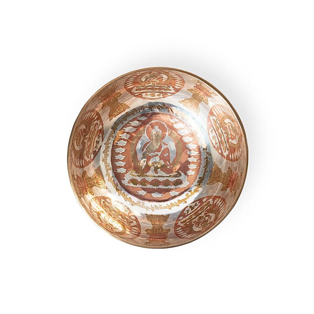Silverpläterad Klangskål Buddha Shakyamuni, ±21cm; ±1100-1200g - Bild 4