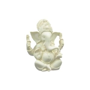 Ganesh-statyett i vit, 11 cm