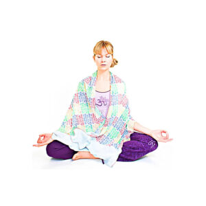 Meditationssjal Gayatri mantra, 210x65 cm