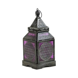 Stämningsfull ljuslykta Orientalisk Livets Blomma, 9,5x10x23 cm