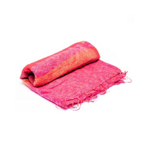 Meditationssjal röd/rosa/orange, 115x245 cm