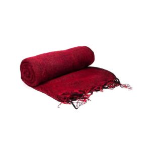 Meditationssjal pashmina bordeaux, 200x80 cm