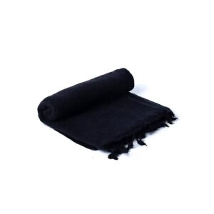 Meditationssjal svart, 200x80cm