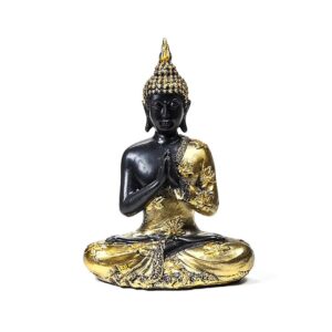 Bedjande Buddha antik finish Thailand, 15,5x9x22 cm