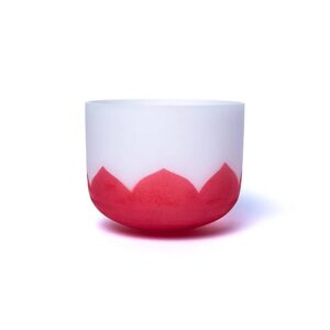 Klangskål av kristall, lotus chakra 1 C-ton, 20cm