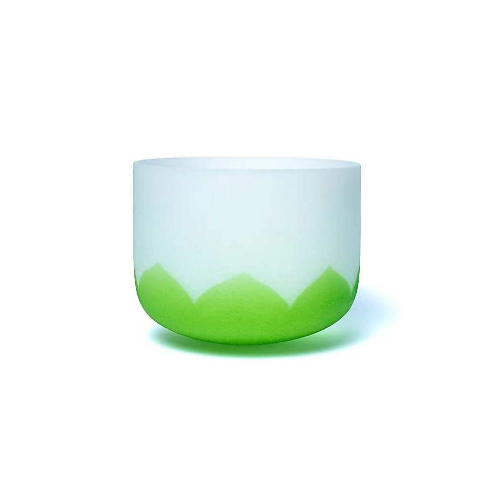 Klangskål av kristall, lotus chakra 4 F-ton, 20cm