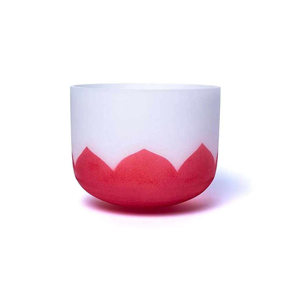 Klangskål av kristall, lotus chakra 1 C-ton, 30cm