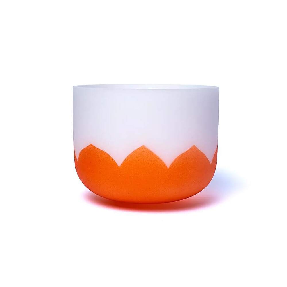 Klangskål av kristall, lotus chakra 2 D-ton, 30cm