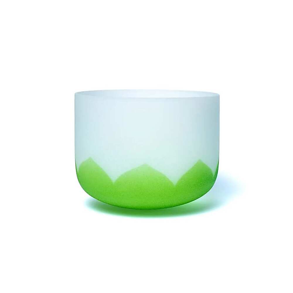 Klangskål av kristall, lotus chakra 4 F-ton, 30cm