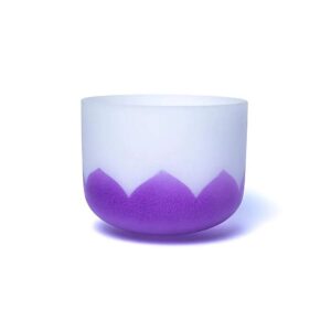 Klangskål av kristall, lotus chakra 7 B-ton, 30cm