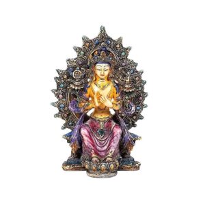Maitreya Buddha i färg, 10x7x15 cm