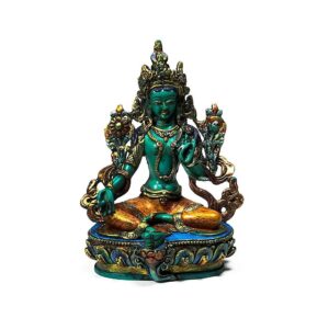 Grön Tara färgad, 12x8x15 cm