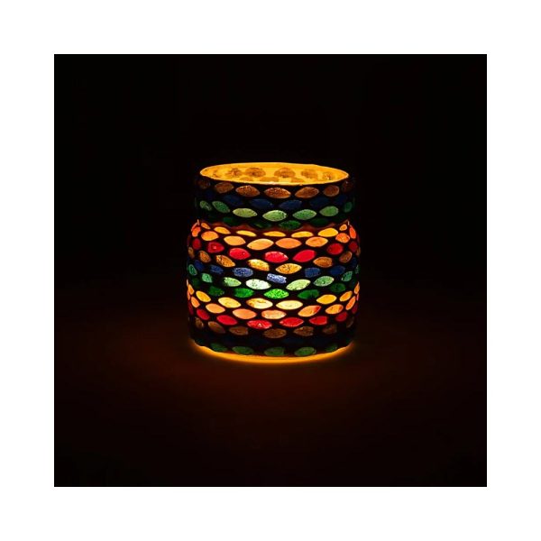 Mosaik värmeljushållare chakrafärger, 8 cm - Bild 2